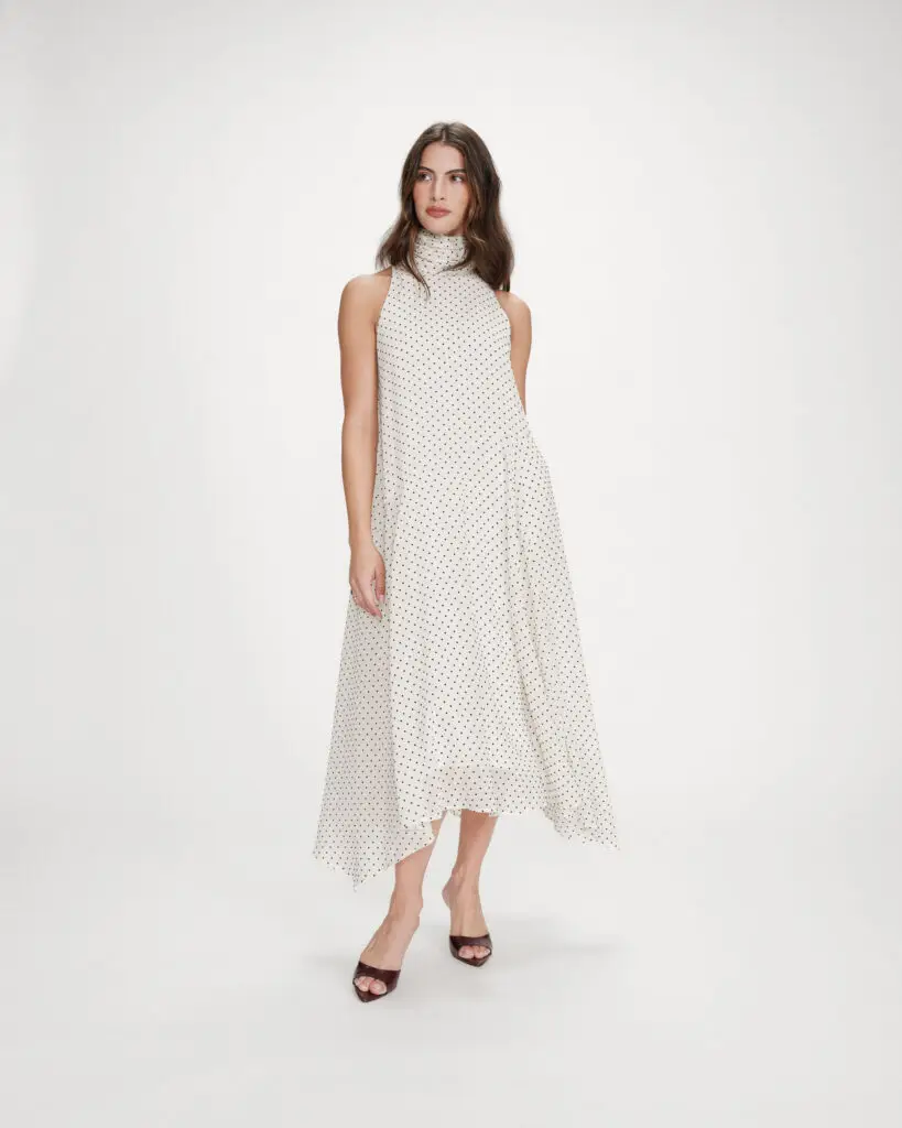 Polka Dot Halter neck Dress