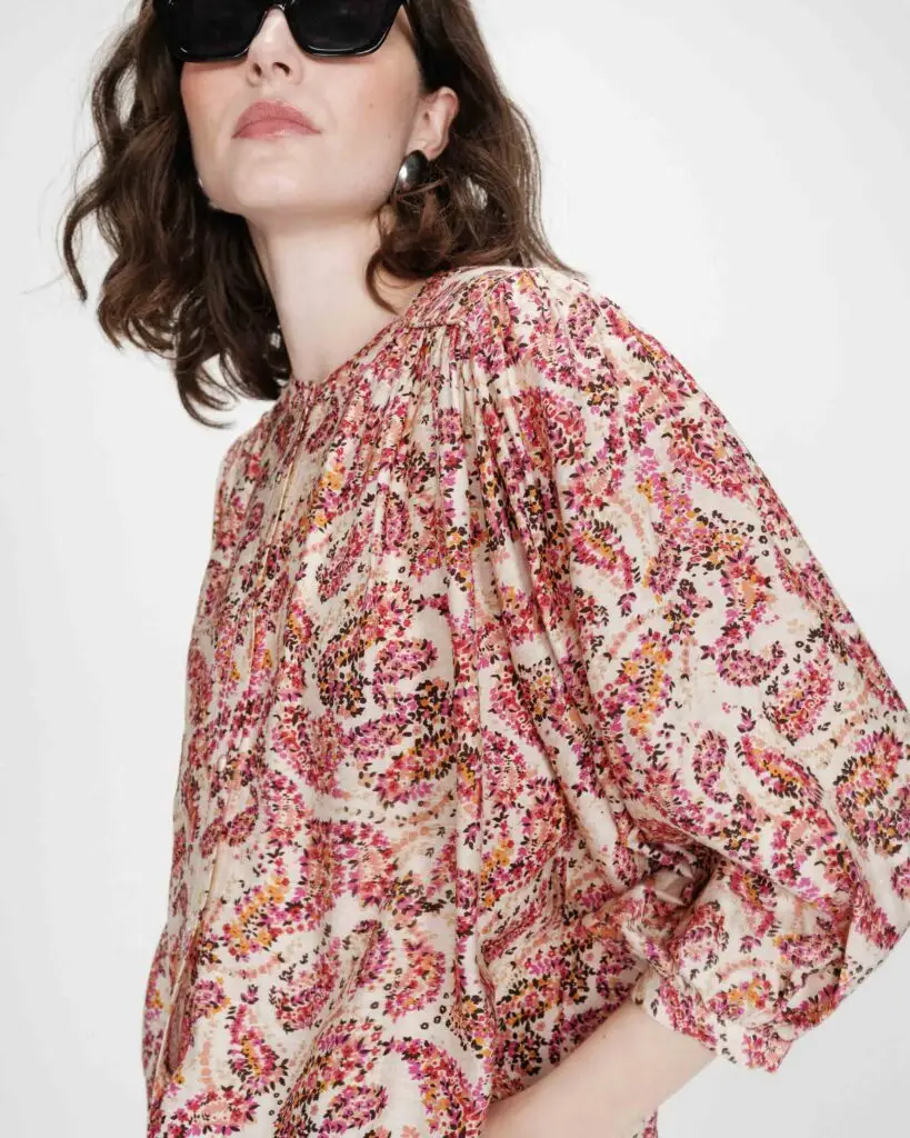 Paisley Print Sustainable Blouse